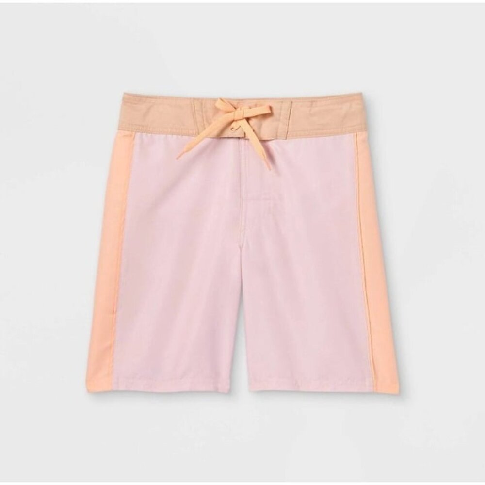 Art Class Boys' Colorblock Swim Trunks - Light Pink 14 Husky